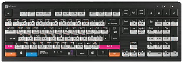Logickeyboard Adobe Filmmaker klávesnica